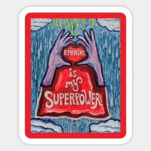 Empathy Superpower Superhero Cape Sticker